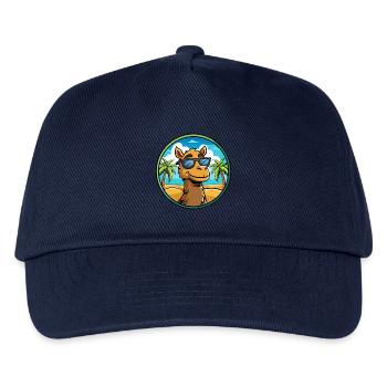 Kamel Lustige Cartoon Sommer Strand Sonnenbrille Cool - Kinder Basecap - Navy - Vorne