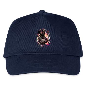Hase aquarell - Kinder Basecap - Navy - Vorne