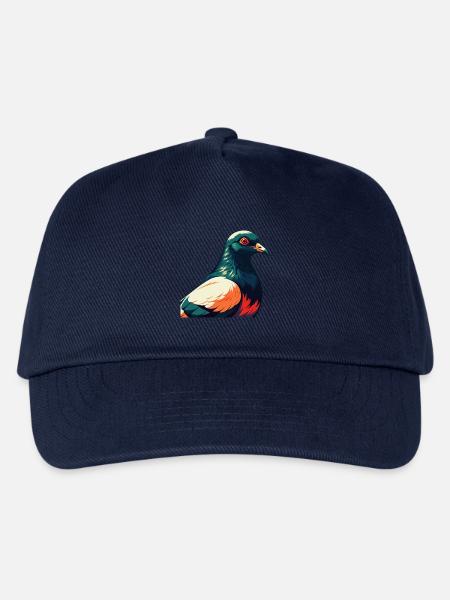 Taube Cartoon Figur Buntes Haustier Tier - Kinder Basecap - Navy