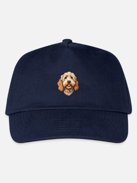 Labradoodle Hunderasse Cartoon Kawaii Illustration - Kinder Basecap - Navy