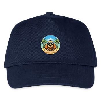 Norfolk Spaniel Dog Breed Cartoon Sunglasses Beach - Kids’ Baseball Cap - navy - Front