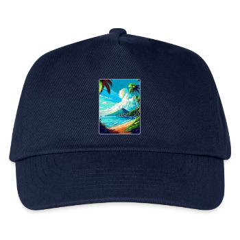 Martinique Karibik Vintage Reiseposter WPA Kunst - Kinder Basecap - Navy - Vorne