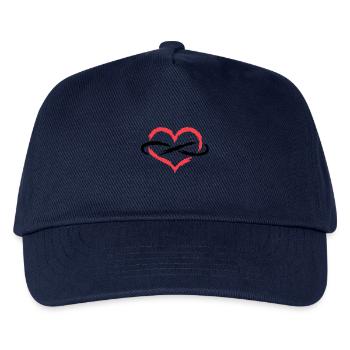 Herz Symbol Unendlich Endlos Liebe - Kinder Basecap - Navy - Vorne