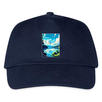 Danube River Europe Vintage Travel Poster Souvenir - Kids’ Baseball Cap - navy - Front