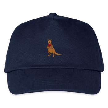 Boxendes Kanguru Boxerkanguru Känguru Boxen - Kinder Basecap - Navy - Vorne