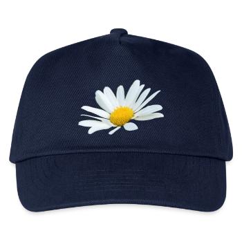 Margerite Gänseblume weiße Blume Margeriten - Kinder Basecap - Navy - Vorne
