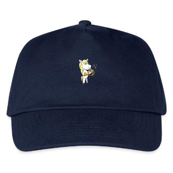 Horn Einhorn Blasinstrument - Kinder Basecap - Navy - Vorne