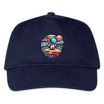Kleiner Astronaut – Farbstrudel - Kinder Basecap - Navy - Vorne