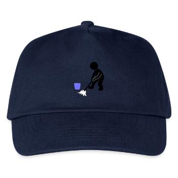 Putzen Putzmann Wischen - Kinder Basecap - Navy - Vorne
