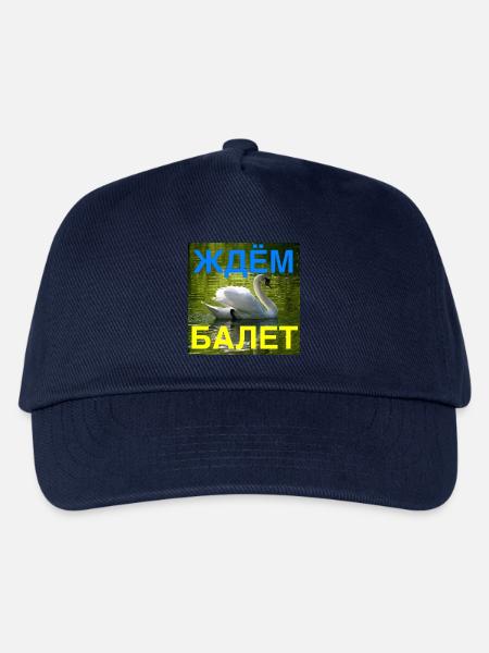 Ждём балет (Wir warten auf das Ballett, blau/gelb) - Kinder Basecap - Navy