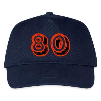 80. 80 YEARS. 80th ANNIVERSARY. 80TH BIRTHDAY. - Kids’ Baseball Cap - navy - Front