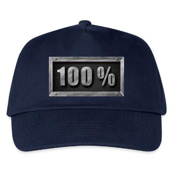 100 Prozent Metall-Design - Kinder Basecap - Navy - Vorne