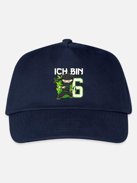 6. Geburtstag Ninja Junge 6 Jahre alt Ninjas - Kinder Basecap - Navy