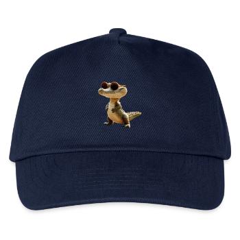 Krokodil Alligator Reptilien Kroko Liebe Krokodile - Kinder Basecap - Navy - Vorne