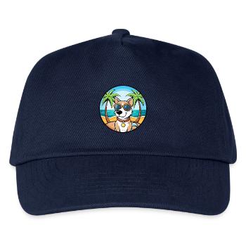 Ariege Pointer Hund Rasse Cartoon Sonnenbrille Strand - Kinder Basecap - Navy - Vorne