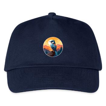 Jay Vogel Buntes Aquarell Cartoon Kawaii Tier - Kinder Basecap - Navy - Vorne