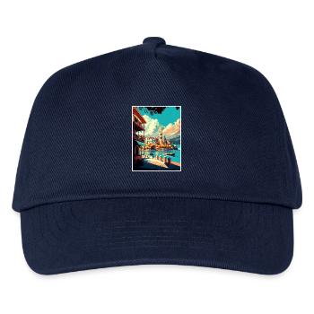 Thessaloniki Griechenland Dekoration Reiseposter - Kinder Basecap - Navy - Vorne