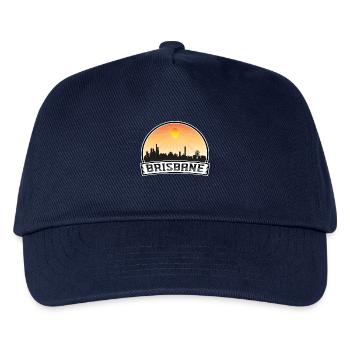 Brisbane Australien Skyline Vintage Sunset Travel S - Kinder Basecap - Navy - Vorne