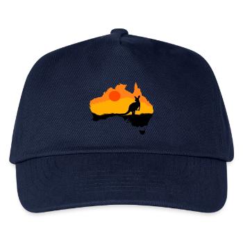 Kangoroo Australien Tiere Tier Wildnis - Kinder Basecap - Navy - Vorne