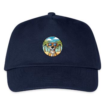 Southern Hound Dog Breed Cartoon Sunglasses Beach - Kids’ Baseball Cap - navy - Front