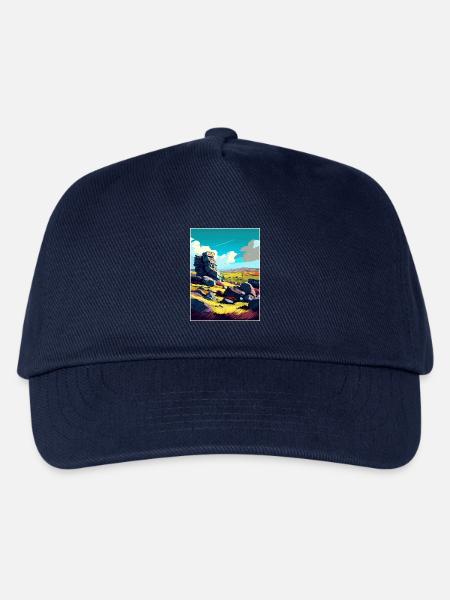 Bodmin Moor England Vintage Reiseposter Souvenir - Kinder Basecap - Navy