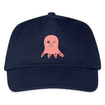 Oktopus Meerestiere - Kinder Basecap - Navy - Vorne