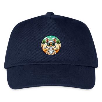 Arabische Mau-Katzenrasse Cartoon-Sonnenbrille Strand - Kinder Basecap - Navy - Vorne