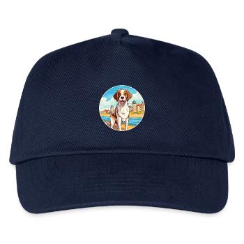 Moskau Wachhund Hund Rasse Cartoon Kawaii Clipart - Kinder Basecap - Navy - Vorne
