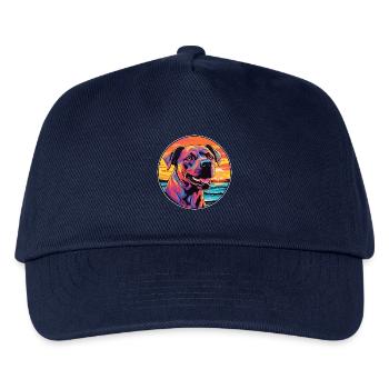Córdoba Kampfhund Rasse Bunte Karikatur Wasserc - Kinder Basecap - Navy - Vorne