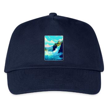 Rhine Falls Switzerland Vintage Travel Poster WPA - Kids’ Baseball Cap - navy - Front