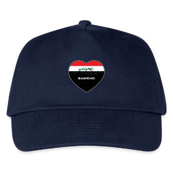 Bagdad Irak Flagge Skyline Reise Souvenir - Kinder Basecap - Navy - Vorne