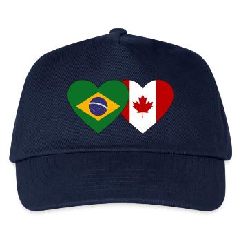 Brazil Canada Heart Flag - Kids’ Baseball Cap - navy - Front