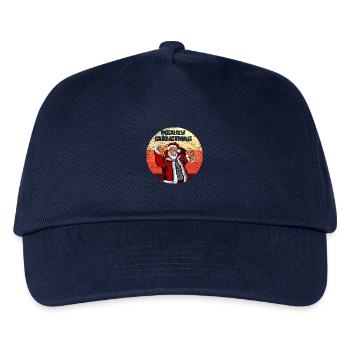 Merry Christmas Hiphop Santa Rap Xmas Vintage - Kinder Basecap - Navy - Vorne