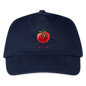 Tomate Tomaten Koch Köchin Köche - Kinder Basecap - Navy - Vorne