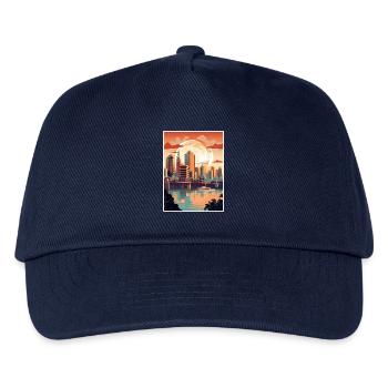 Brisbane Australien Vintage Reiseposter Souvenir - Kinder Basecap - Navy - Vorne