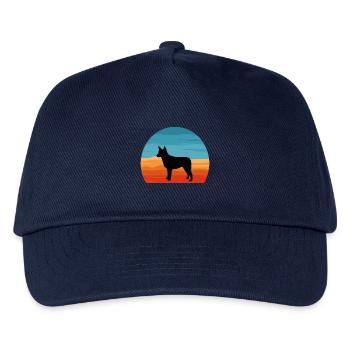 Australian Stumpy Tail Cattle Dog Silhouette - Kinder Basecap - Navy - Vorne