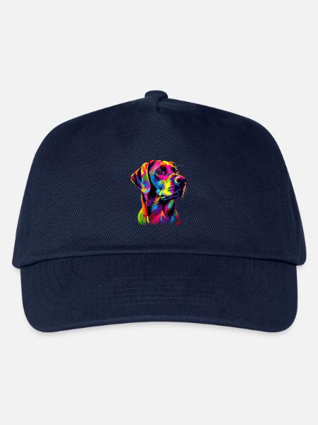 Labrador Retriever Bunte Farben Pop Art Hunde - Kinder Basecap - Navy