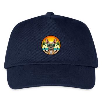 Inca Hairless Dog Breed Cartoon Sunglasses Beach - Kids’ Baseball Cap - navy - Front