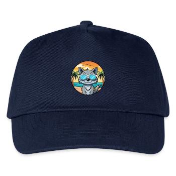 Australian Mist Cat Breed Cartoon Sunglasses Beach - Kids’ Baseball Cap - navy - Front