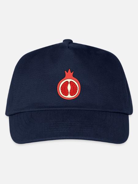 Granatapfel Apfel Frucht rot rote Früchte vegan - Kinder Basecap - Navy