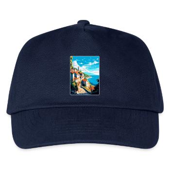 Ston Kroatien Vintage Reiseposter WPA Souvenir - Kinder Basecap - Navy - Vorne
