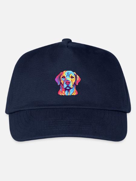 Labrador Hund Rasse Aquarell Karikatur Kawaii Farbe - Kinder Basecap - Navy