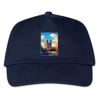 Notre Dame France Vintage Travel Poster Souvenir - Kids’ Baseball Cap - navy - Front