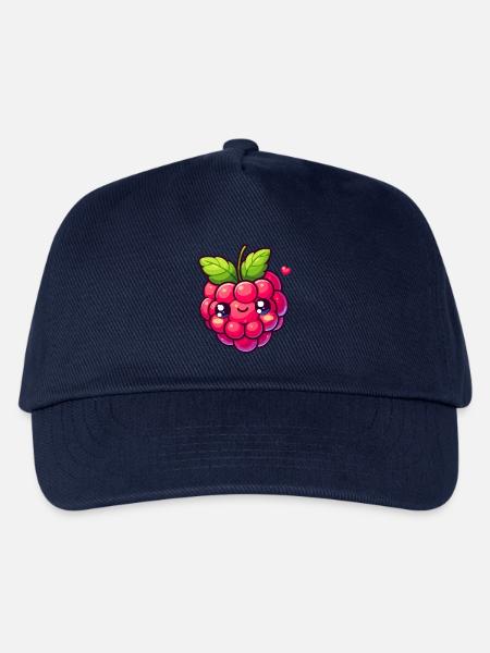 Himbeere - Herz - Kinder Basecap - Navy