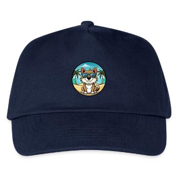 Majorca Ratter Dog Breed Cartoon Sunglasses Beach - Kids’ Baseball Cap - navy - Front