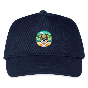 Romanian Mioritic Dog Breed Cartoon Sunglass Beach - Kids’ Baseball Cap - navy - Front