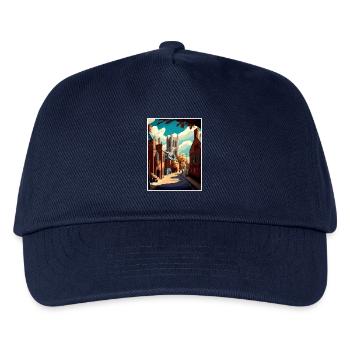 Richmond England Yorkshire Vintage Reiseposter - Kinder Basecap - Navy - Vorne