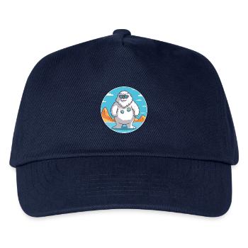 Yeti Aquarell Karikatur Kawaii Clipart Tier - Kinder Basecap - Navy - Vorne