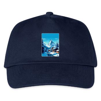 Zermatt Switzerland Vintage Travel Poster Souvenir - Kids’ Baseball Cap - navy - Front