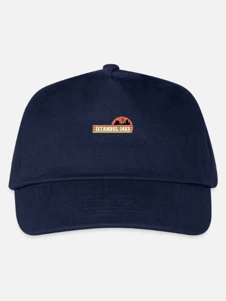 Skyline of Istanbul in a retro design - Kids’ Baseball Cap - navy
